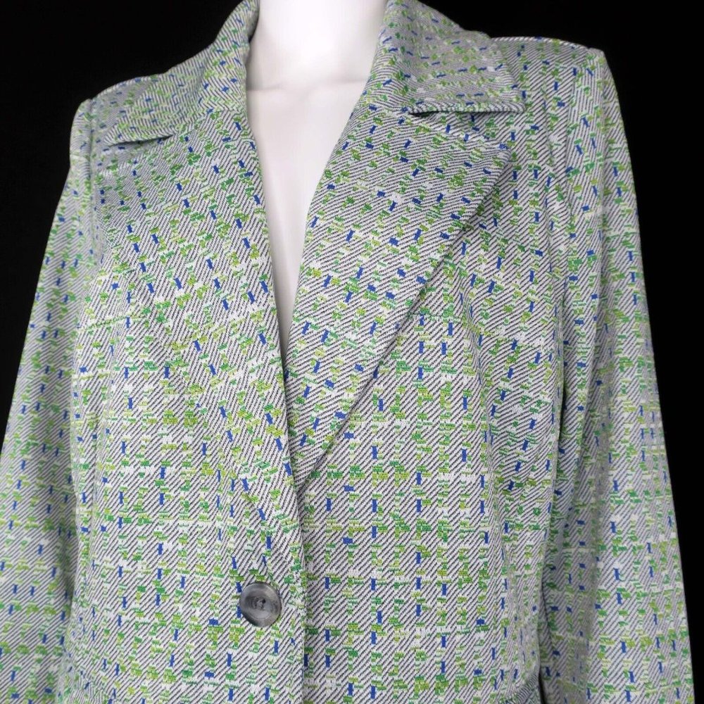 CAbi Presentation Blazer Tweed Jacquard #6251 Career Single Button Women's XL - Picture 4 of 7